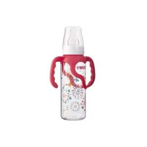 Farlin Silky Pp Feeding Bottle With Handle 0+ Months 240 Ml Pink