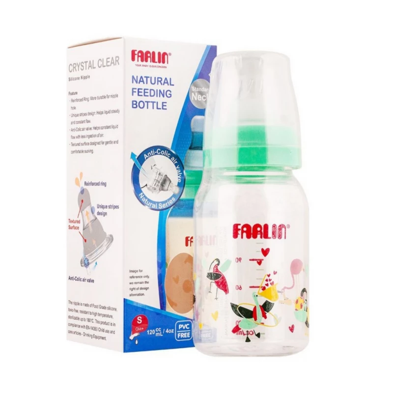 Farlin Natural Feeding Bottle Standard Neck   S 120Ml Om+