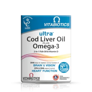 Vitabiotics Ultra Cod Liver Oil Plus Omega 3 60 Capsules