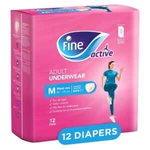 Fine Care Active Adult Pull Ups  Medium  12