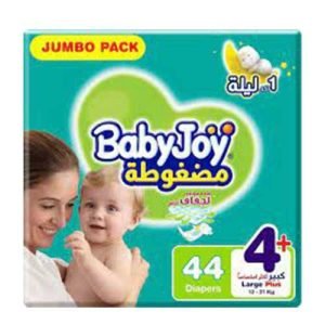Baby Joy Diapers Size (4) For 10-18Kg 44 Diapers