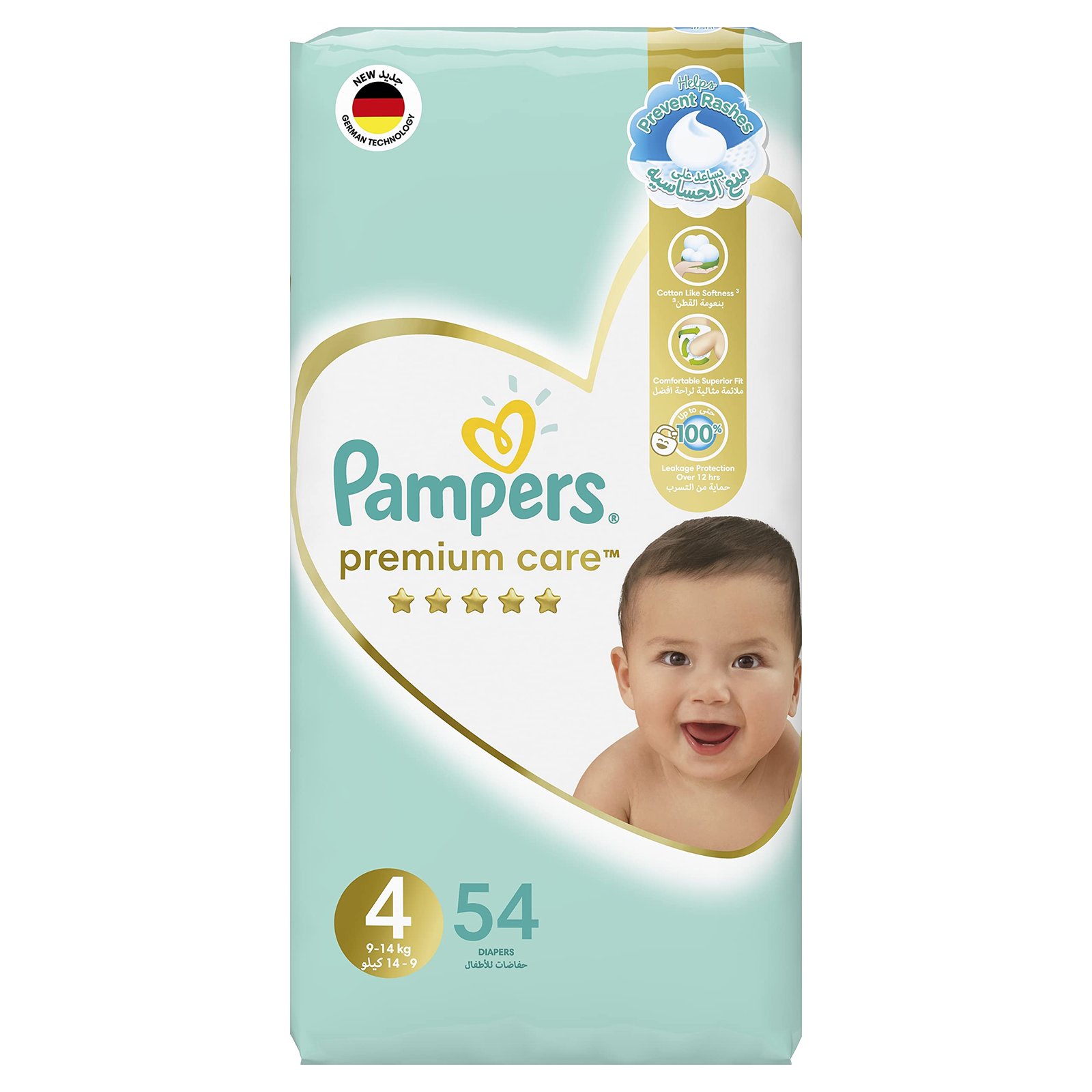Pampers Premium Care No(4) 7-14Kg 54 Diapers