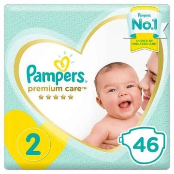 Pampers Premium Care No  (2)  3-6 Kg 46 Diapers