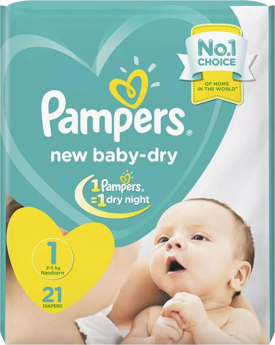 Pampers  No (1) 2-5 Kg 21 Diapers