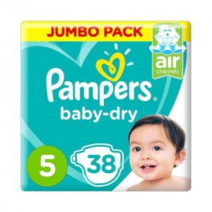 Pampers Baby-Dry  No  (5) , 11-16 Kg Junior, 38 Diapers
