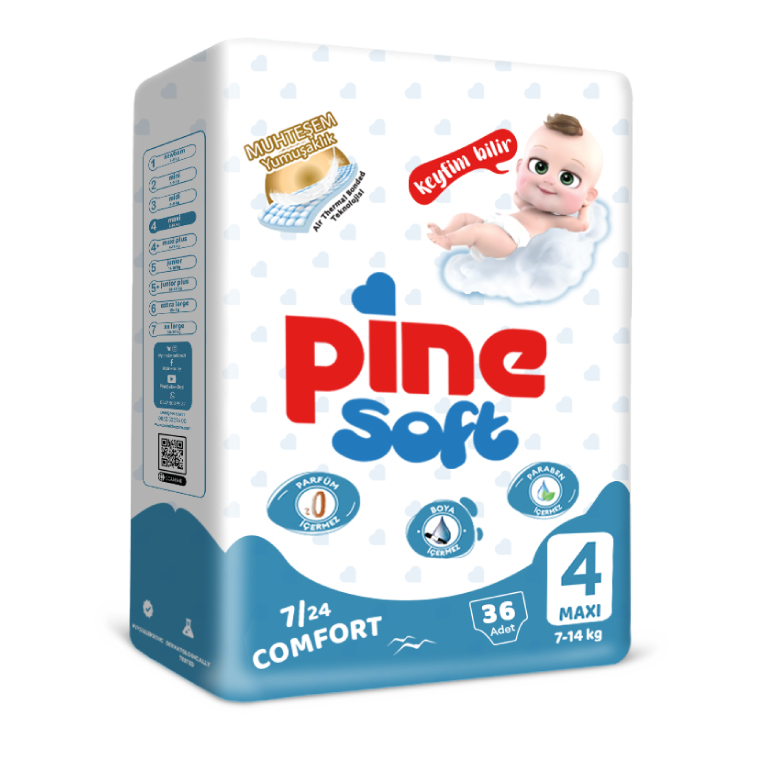 Pine Soft (4)  Maxi 7-14 Kg 36 Diapers