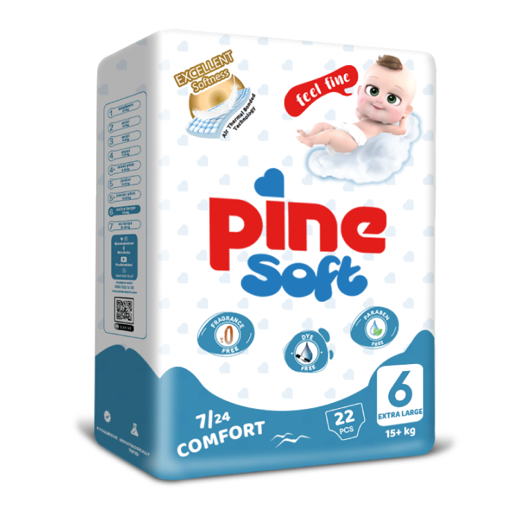 Pine Soft (6)  Extra Large 15+ Kg 22 Diapers
