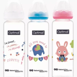Optimal Slim Waist feeding Bottle 240 ml ( Blue-Pink-White)