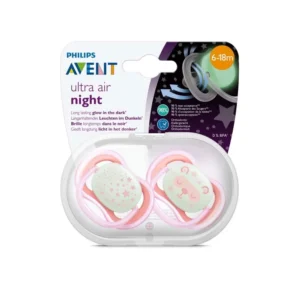 Philips Avent Ultra Air Night Soother 6-18m 2 Pcs ( Pink )