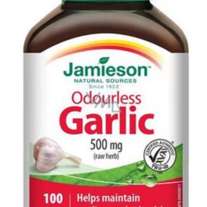 Jamieson  Odourless Garlic 500Mg 100 Softgel Capsules