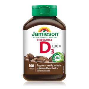 Jamieson Vitamin D3 1000Iu Chewable 100 Tablets