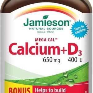 Jamieson  Mega Cal 650 Mg+Vit D 400 Iu 120 Tablets