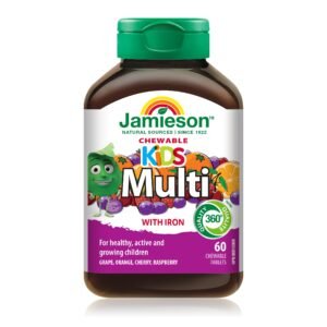 Jamieson Chewable Kids Multivitamin Vith Iron 60 Tablets