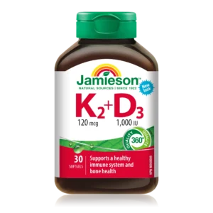 Jamieson K2 + Vit D3 30 Softgels