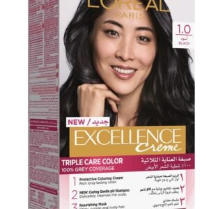 Loreal Excellence Creme Hair Color No (1)  Black
