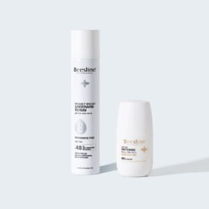 Beesline Radiant Bright Vitamin C  48H  Fragrance Free Under Arm Serum 150ml +  Whitening Fragrance Free 48H Roll-On Deo 50ml