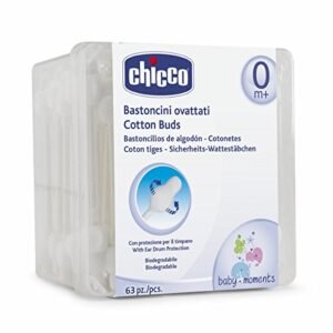 Chicco Baby Moments Cotton Buds With Eardrum  63 Pcs