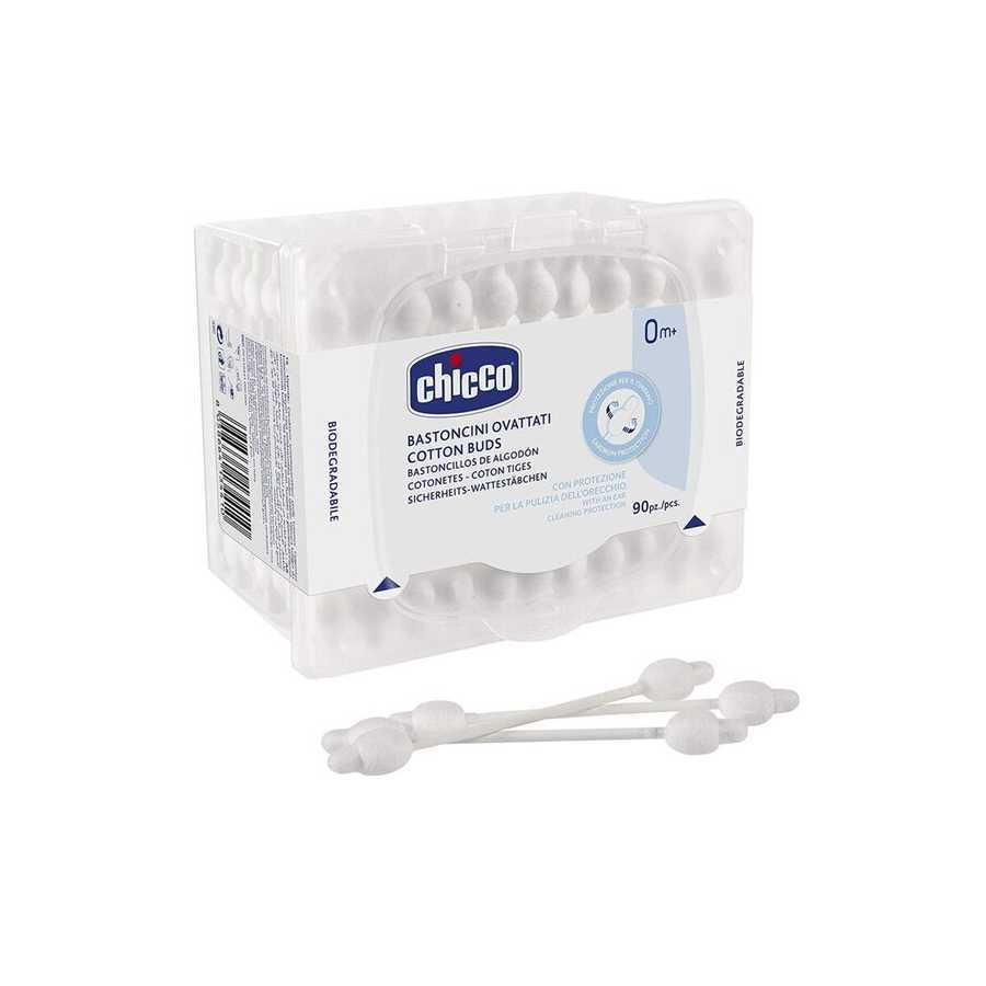 Chicco Baby Moments Cotton Buds With Eardrum  90 Pcs