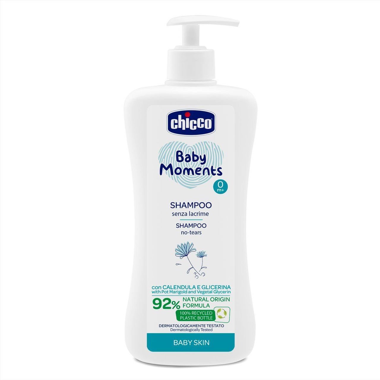 Chicco Baby Moments  Shampoo No-Tears With Pot Marigold & Vagetal Glycerin  500 ml