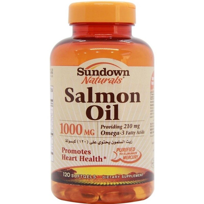 صن داون زيت السلمون  1000 ملجم وأوميغا 3 120 قرص ناعم