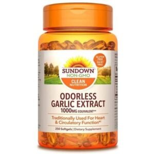Sundown Odorless Garlic Extract 1000 Mg 250 Softgels