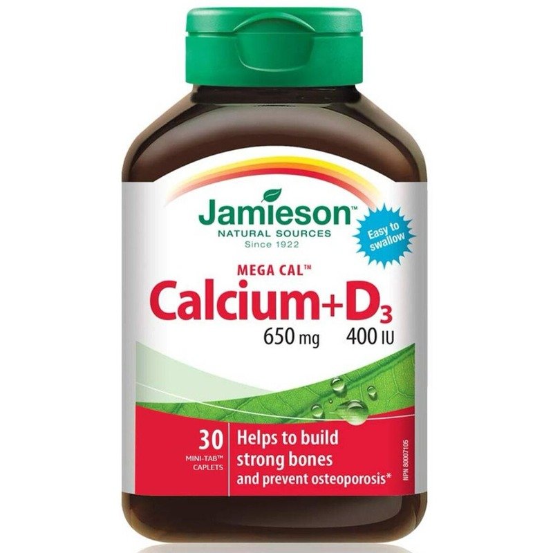 جاميسون ميجا كال كالسيوم + د3 650 مجم / 400 وحدة دولية 30 كبسولة