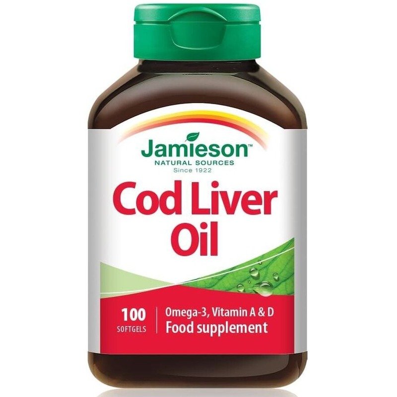 جاميسون زيت كبد سمك القد، 100 كبسولة هلامية
