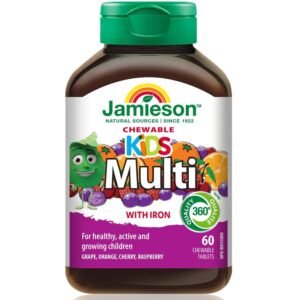Jamieson Chewable Kids Multivitamin Vith Iron 60 Tablets