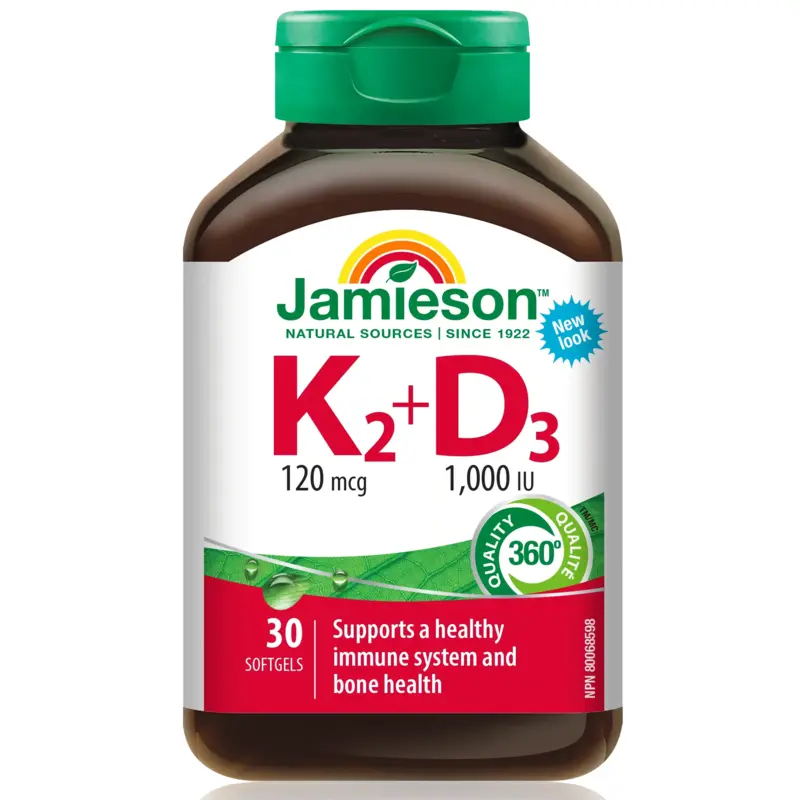 جاميسون K2 + فيتامين د3 - 30 كبسولة هلامية