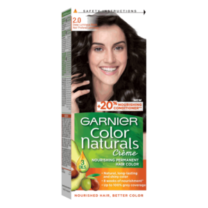 Garnier Color Naturals Creme Hair Color No (2.0) Luminous Black