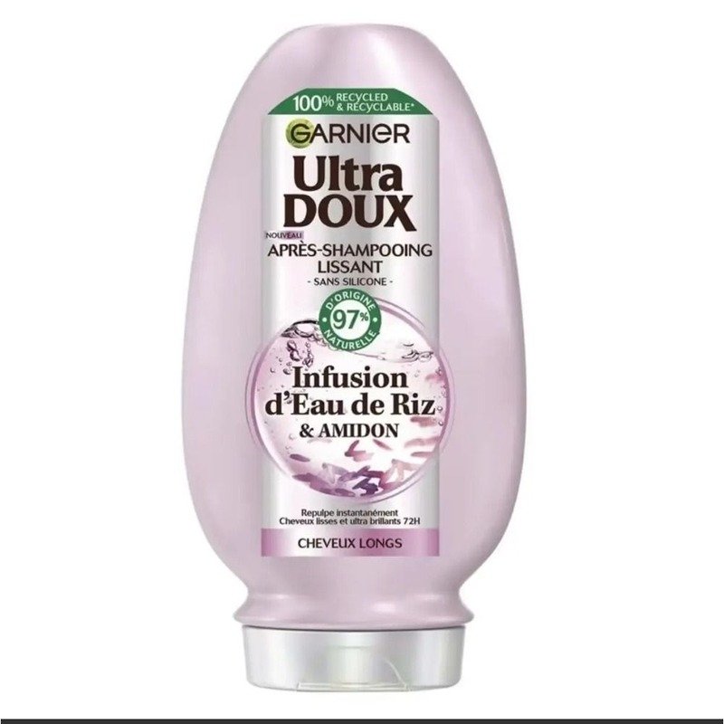 Garnier Ultra Doux Smoothing Conditioner with Rice Water and Starch Extract  360 ml