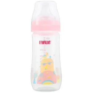 Farlin Crystal Clear Feeding Bottle Large 6M+ 240 Ml Pink