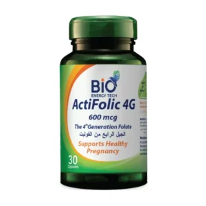 Bio Energy Tech  Actifolic 4G 600 Mcg 30 Capsules