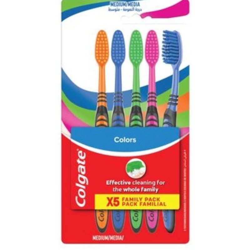 كولجيت فرشاة أسنان  إكس ٥ كولرز متوسطة الحجم