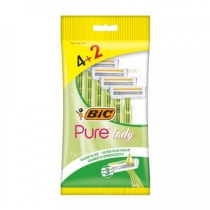 BIC Pure Lady Women's Disposable Razors 4+2 Count