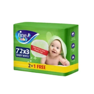 Fine Baby Wipes Green 72 Wipes 2+1 Free Offer