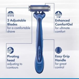 Gıllette Blue3 Comfort Men's Disposable Razor 1 Count