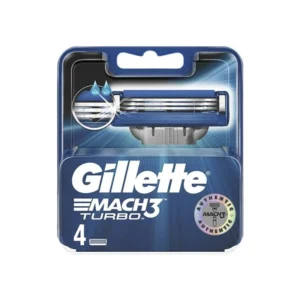 Gillette Mach3 Turbo Razor Blades 4 Count